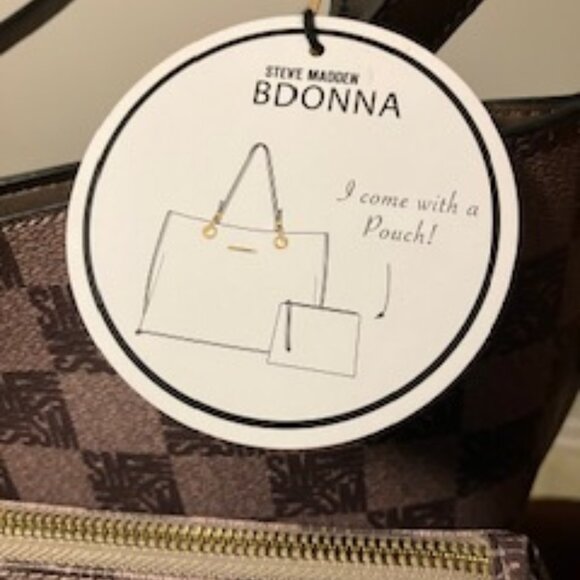 NEW 2 Piece Steve Madden Tote Bag Set BDONNA - Picture 2 of 9
